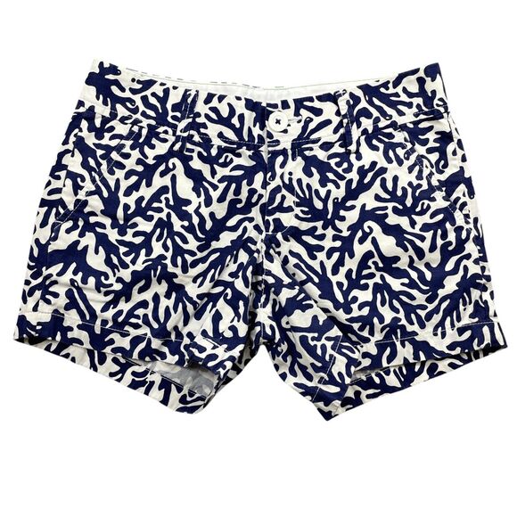 Lilly Pulitzer Pants - Lilly‎ Pulitzer 0 The Callahan Short 100% Cotton Blue White Zipper Pocket